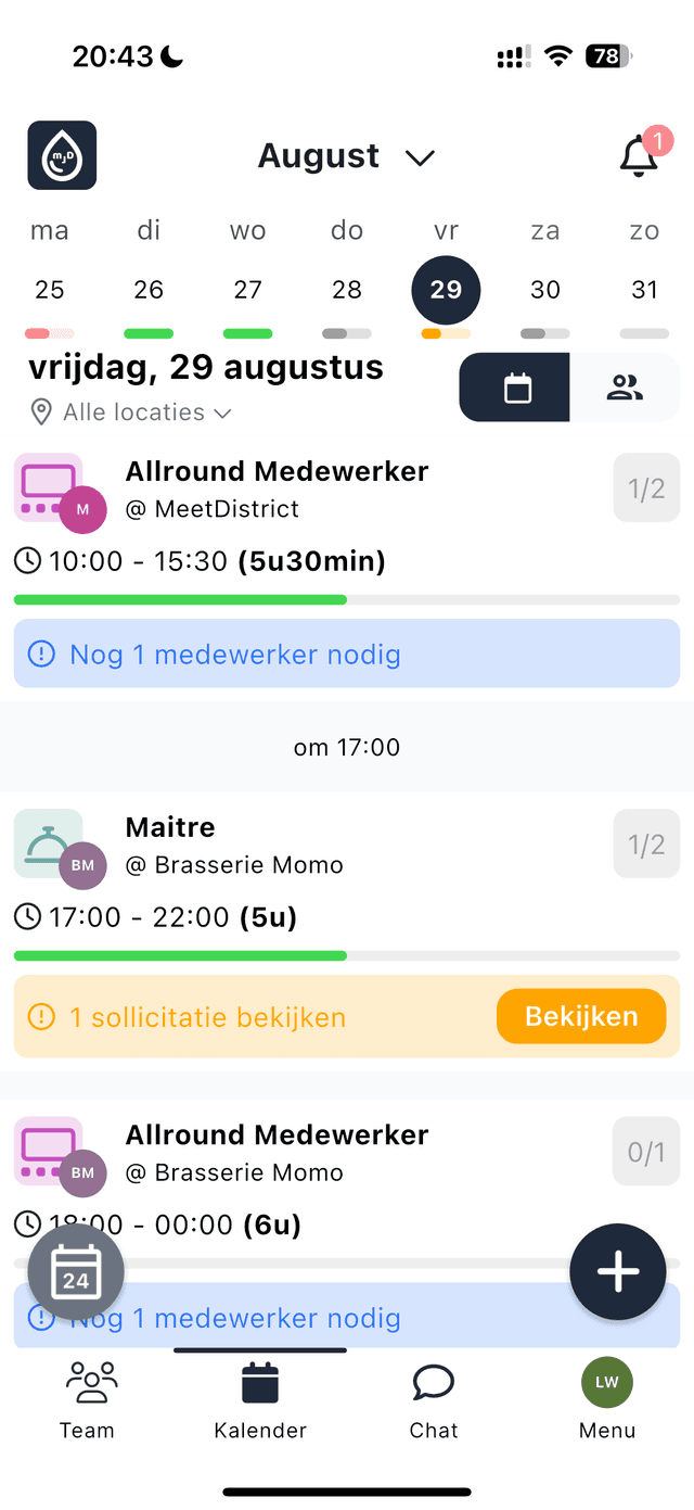 myJobDrop mobile app screenshot